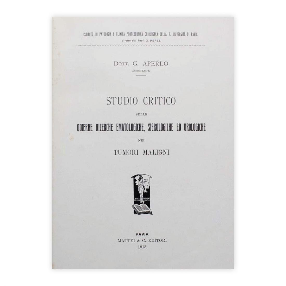 Dott. G. Aperlo - Studio Critico sulle odierne ricerche ematologiche, …