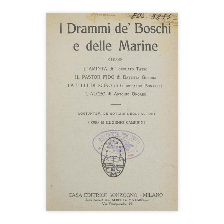 Eugenio Camerini - I Drammi de' Boschi e delle Marine