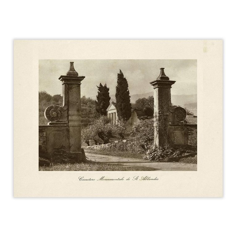 Fotografia originale - Cimitero Monumentale di St. Abbondio primi '900