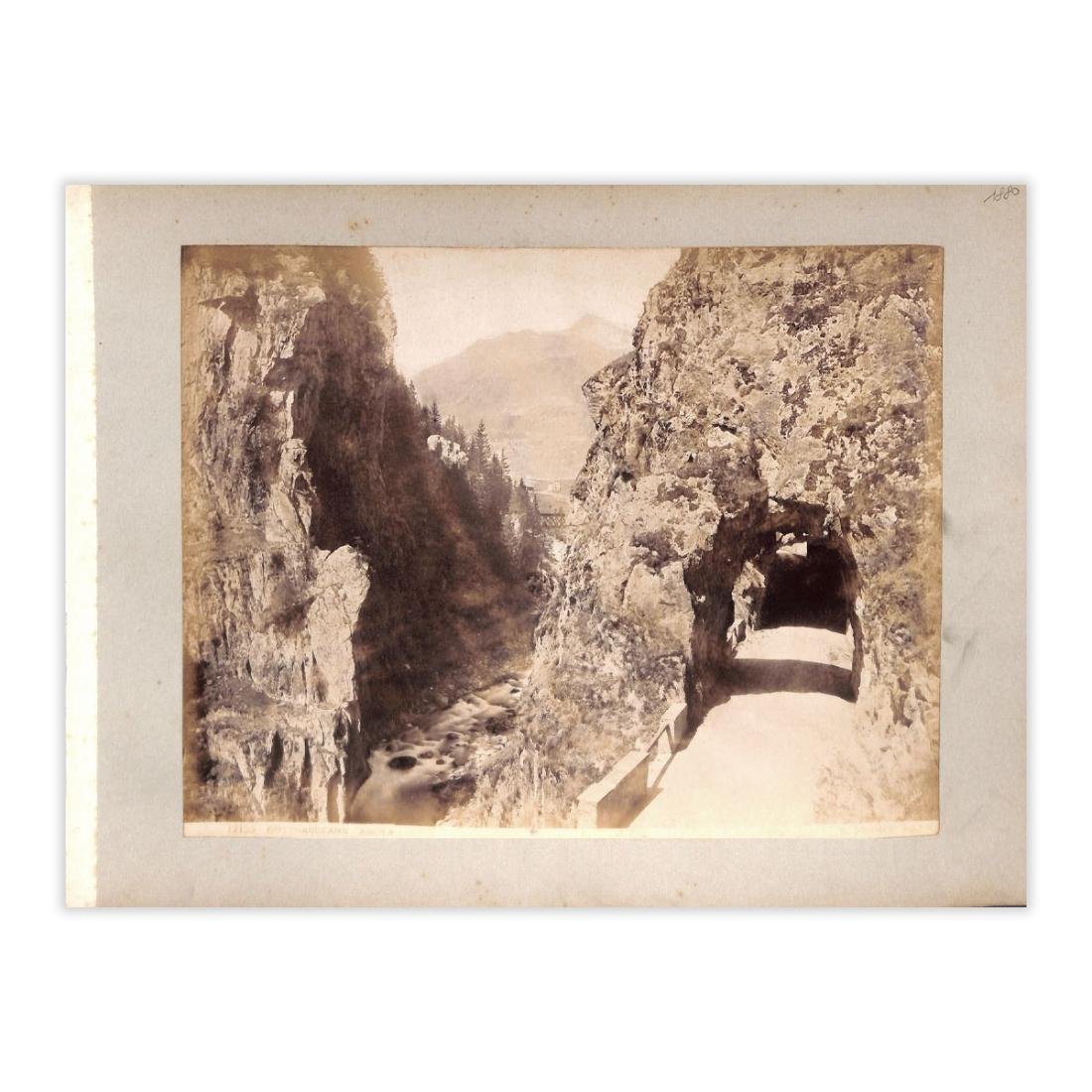 Fotografia originale - Ghottardbahn Giornico Biaschina 1890