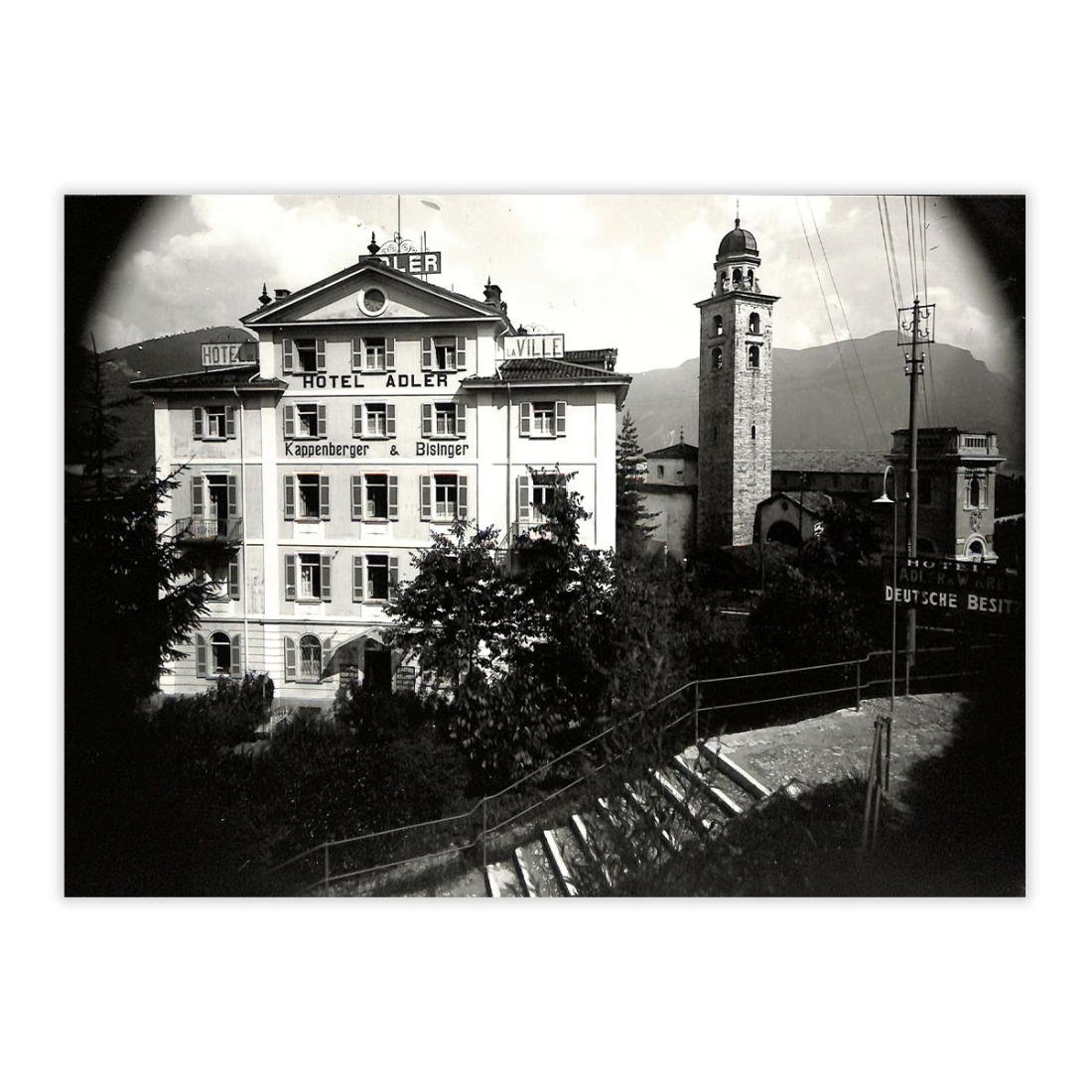 Fotografia originale - Hotel Adler - Lugano anno 1905 c.a.