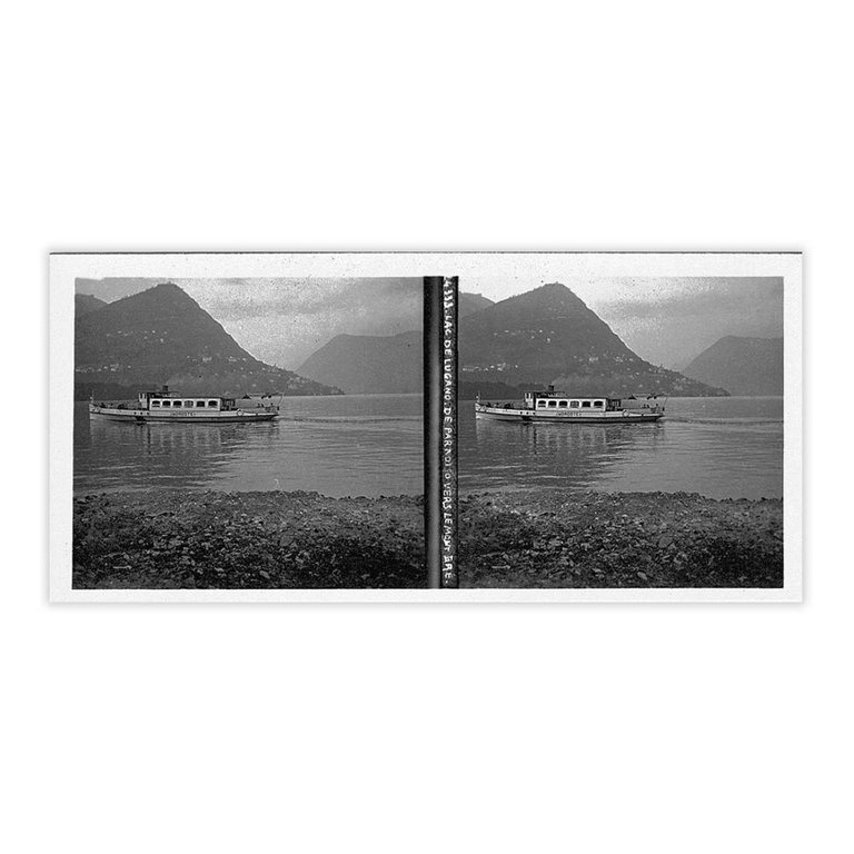 Fotografia originale - Lago di Lugano - Paradiso, vista del …