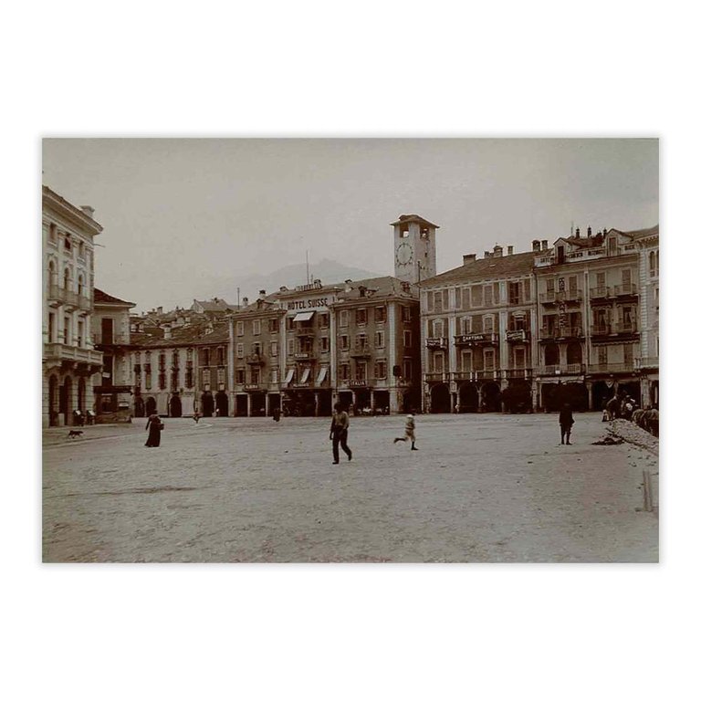Fotografia originale - Locarno piazza Grande anno 1900