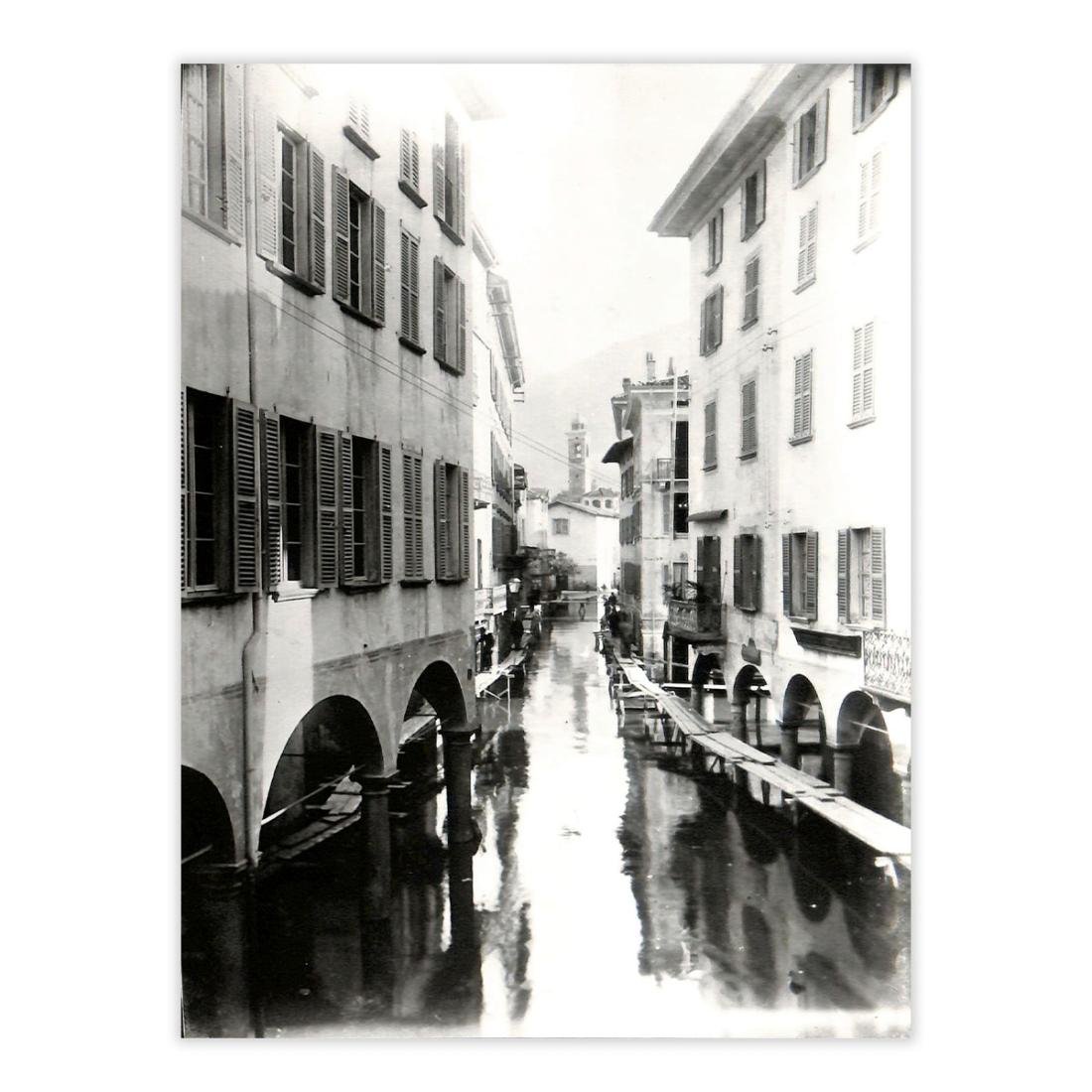 Fotografia originale - Lugano alluvione anno 1896