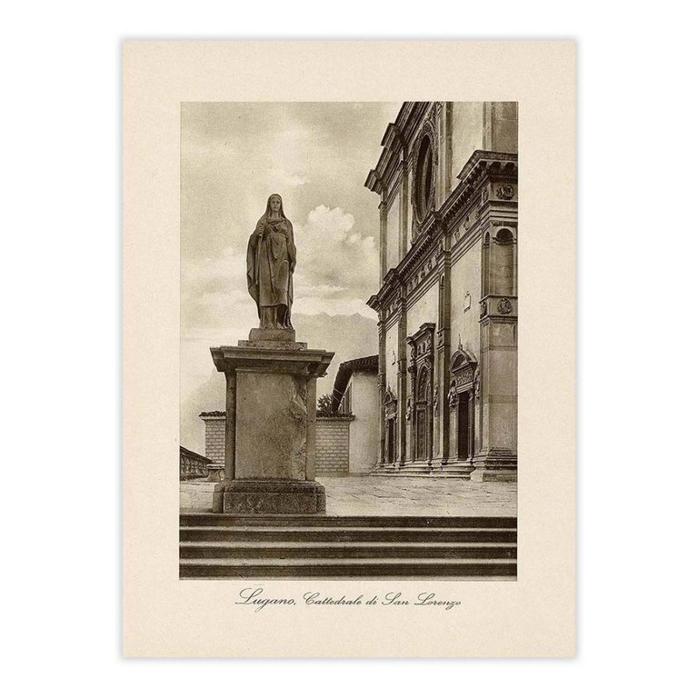 Fotografia originale - Lugano, Cattedrale di San Lorenzo - primi …