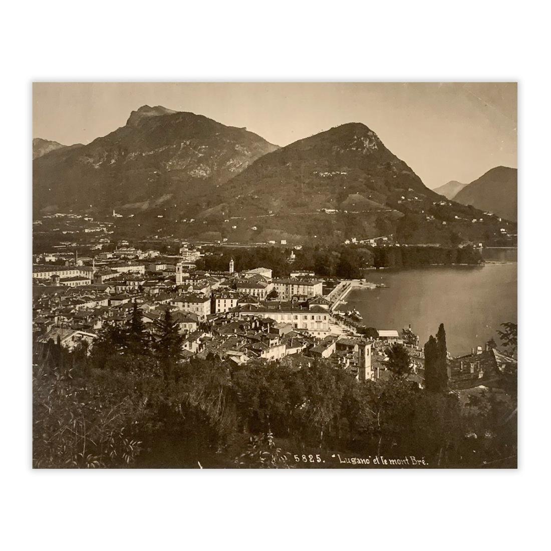 Fotografia originale - Lugano e Monte Brè anno 1885