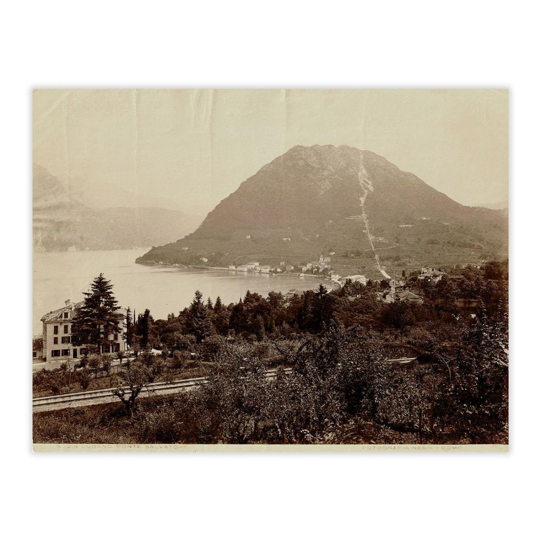Fotografia originale - Lugano e monte S.Salvatore anno 1880