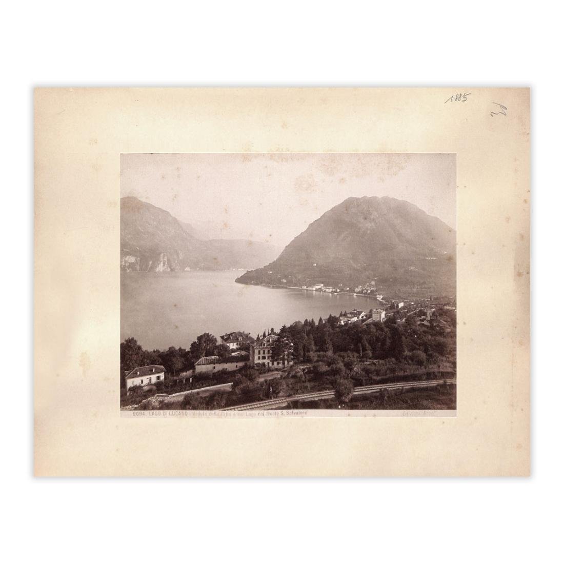 Fotografia originale - Lugano e Monte S.Salvatore anno 1885