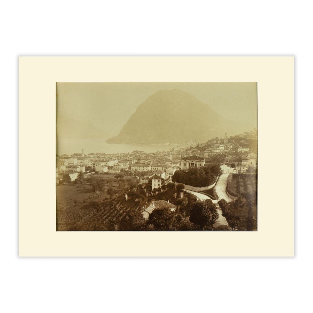 Fotografia originale - Lugano e Monte S.Salvatore fine '800