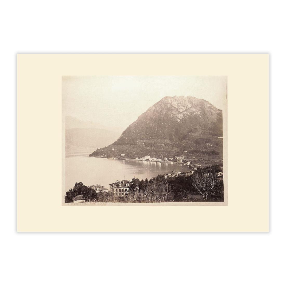Fotografia originale - Lugano e S.Salvatore 1880 c.a.