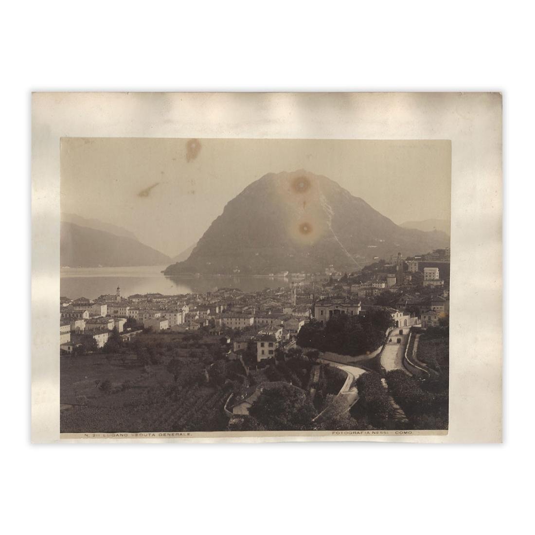 Fotografia originale - Lugano e S.Salvatore fine '800