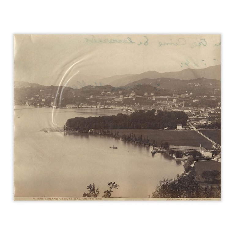 Fotografia originale - Lugano la Foce vista dal M.Brè primi …