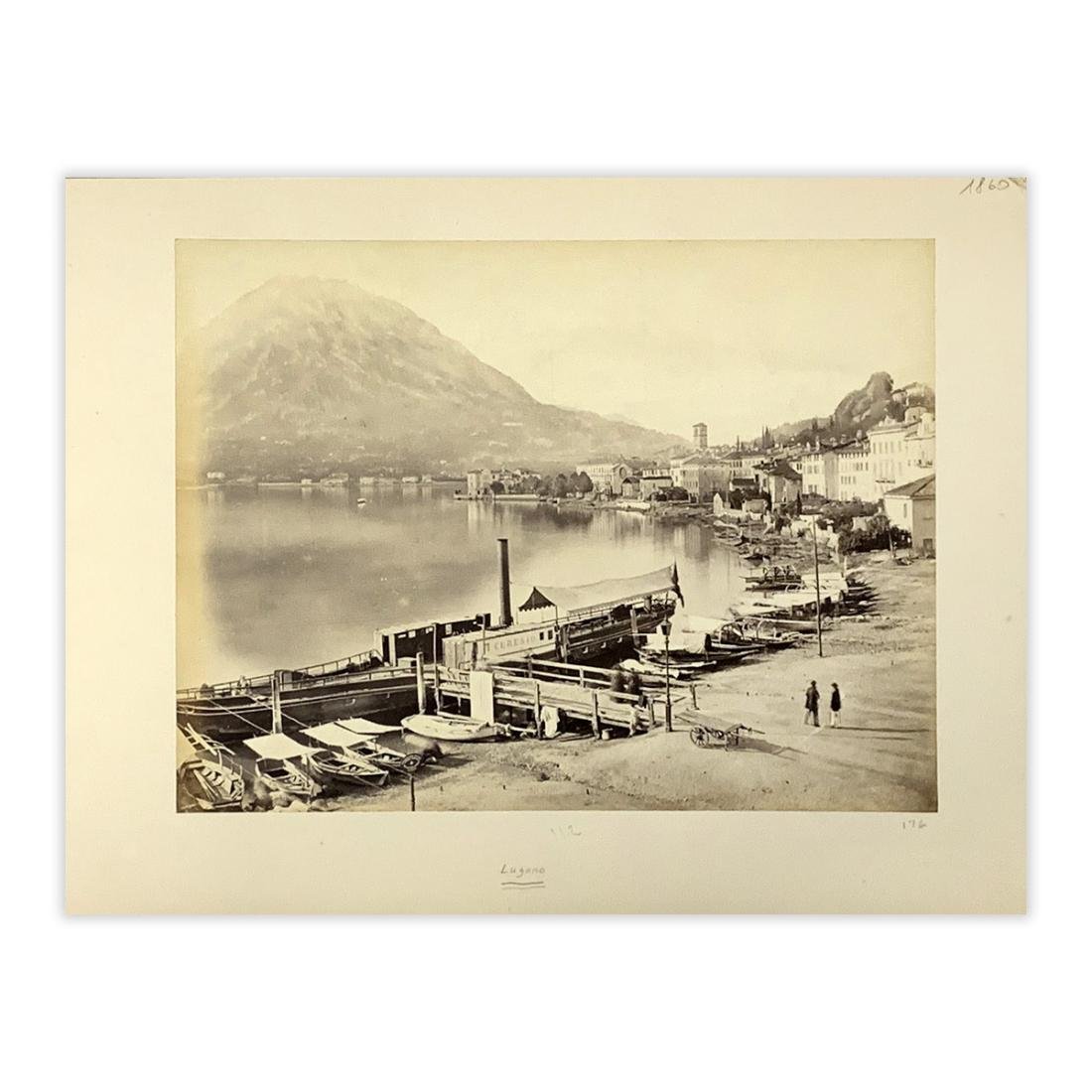 Fotografia originale - Lugano lungolago anno 1860 | Immagine principale