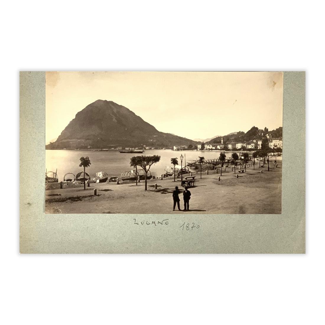 Fotografia originale - Lugano Lungolago anno 1870