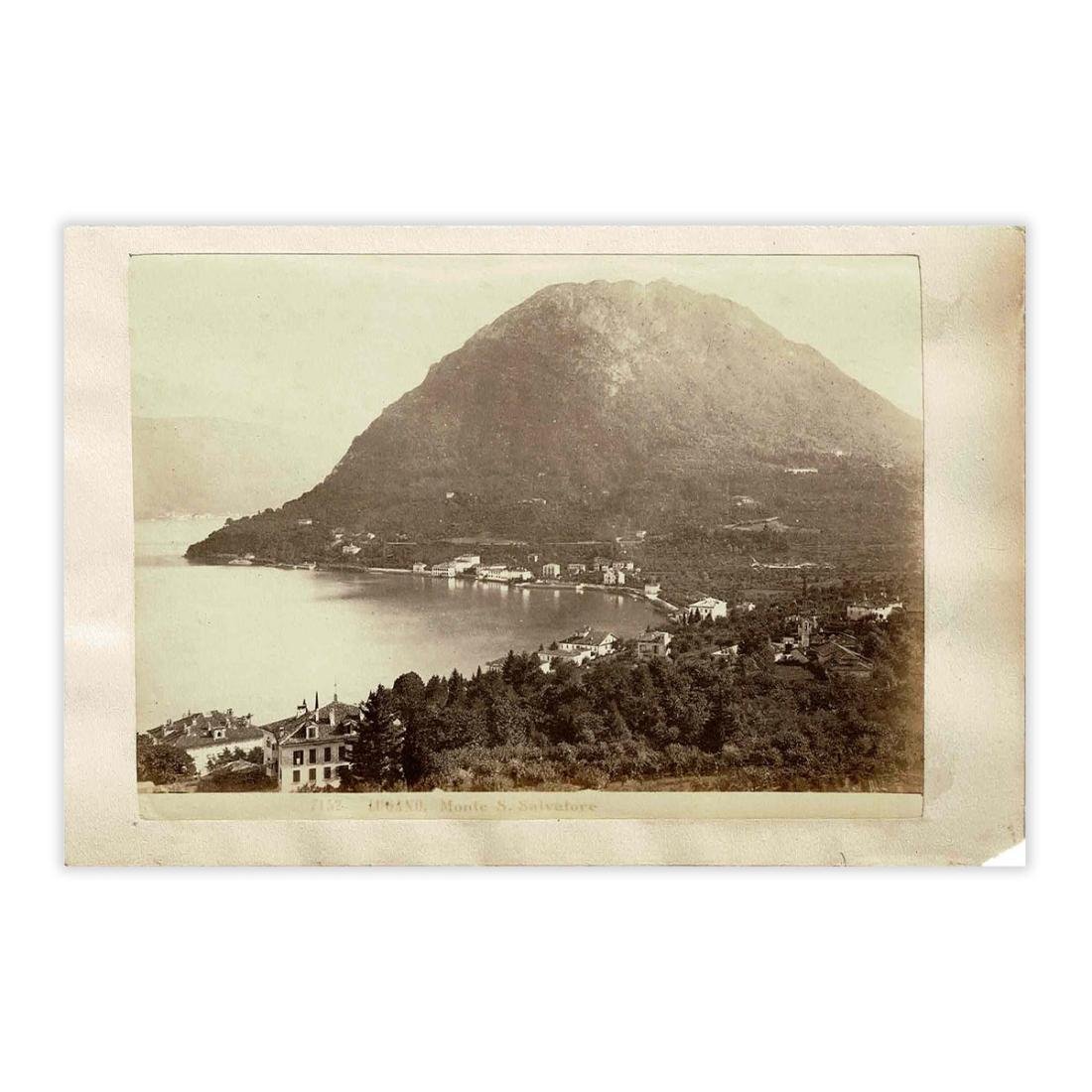 Fotografia originale - Lugano Monte S.Salvatore 1880