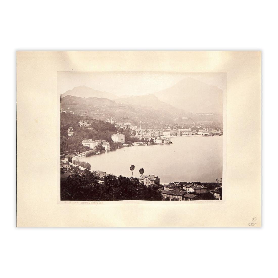 Fotografia originale - Lugano panorama anno 1880