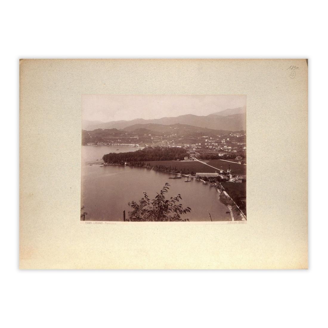 Fotografia originale - Lugano panorama anno 1890