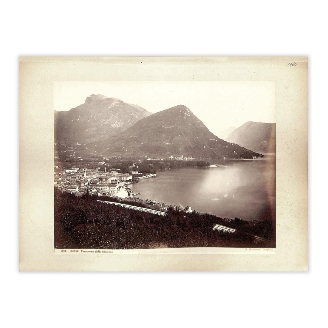 Fotografia originale - Lugano panorama dalla Stazione anno 1880