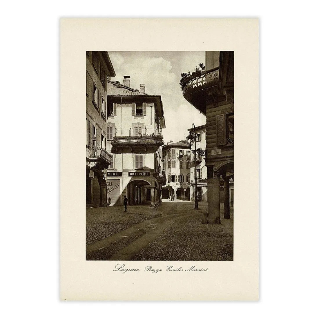 Fotografia originale - Lugano, Piazza Emilio Maraini - primi '900 | Immagine principale