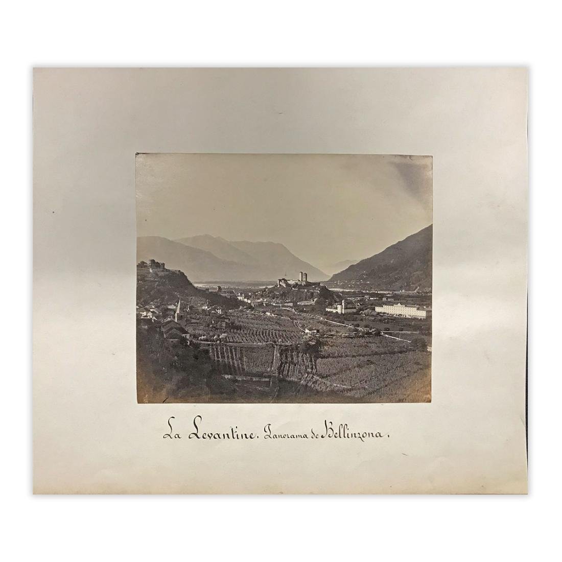 Fotografia originale - Panorama di Bellinzona anno 1875