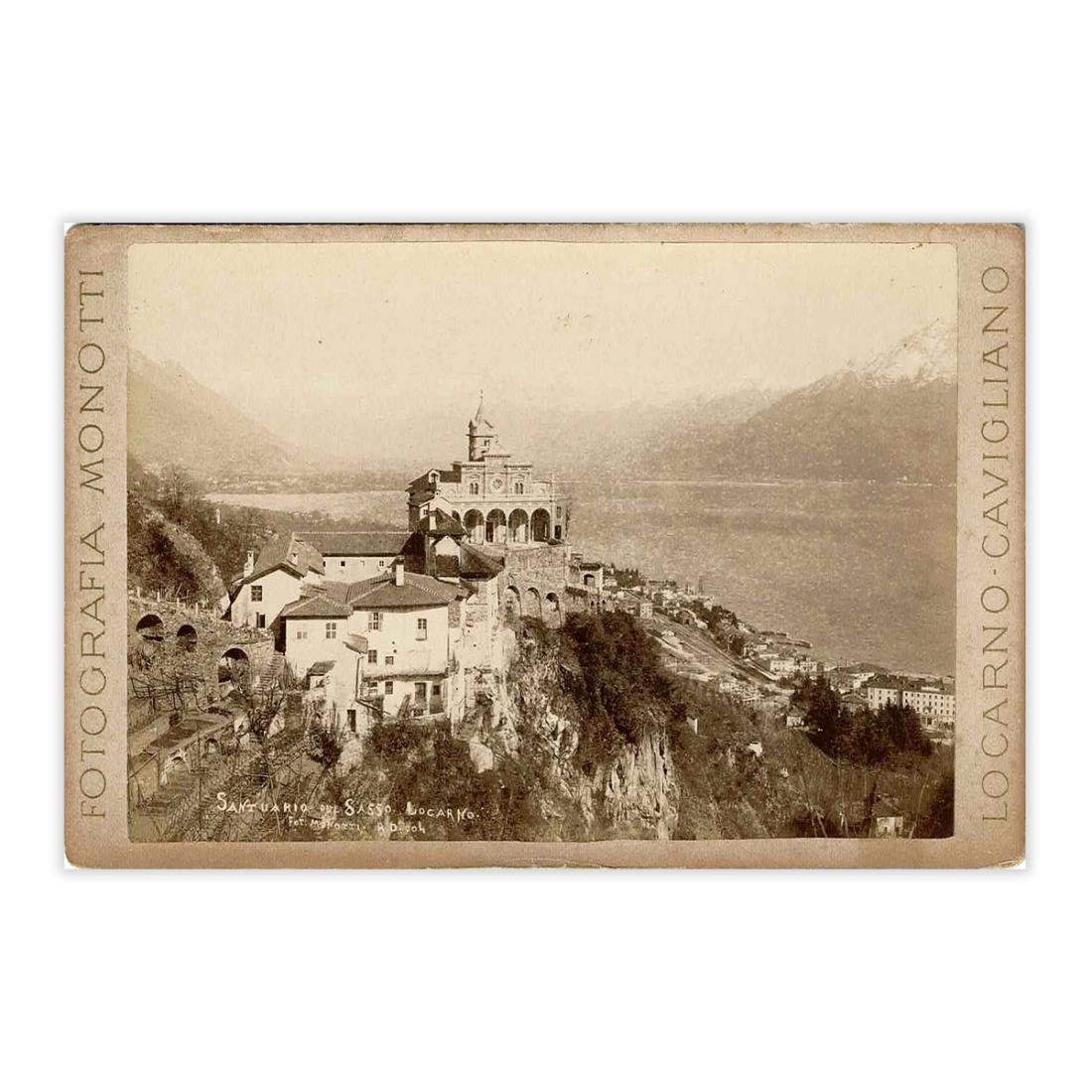 Fotografia originale - Santuario Del Sasso Locarno anno 1880