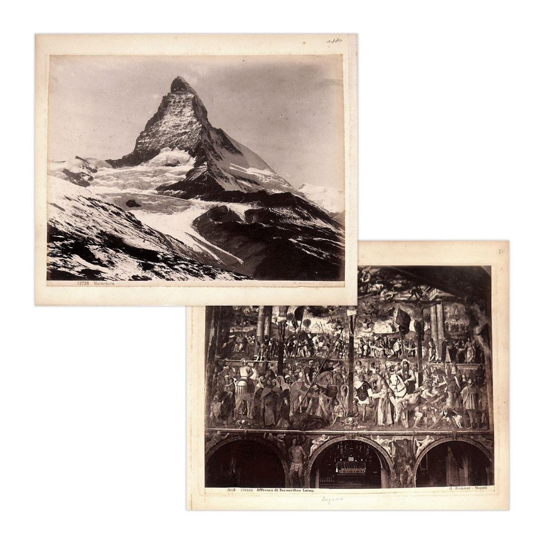 Fotografie originali - Matterhorn e affresco di Bernardino Luino Lugano …