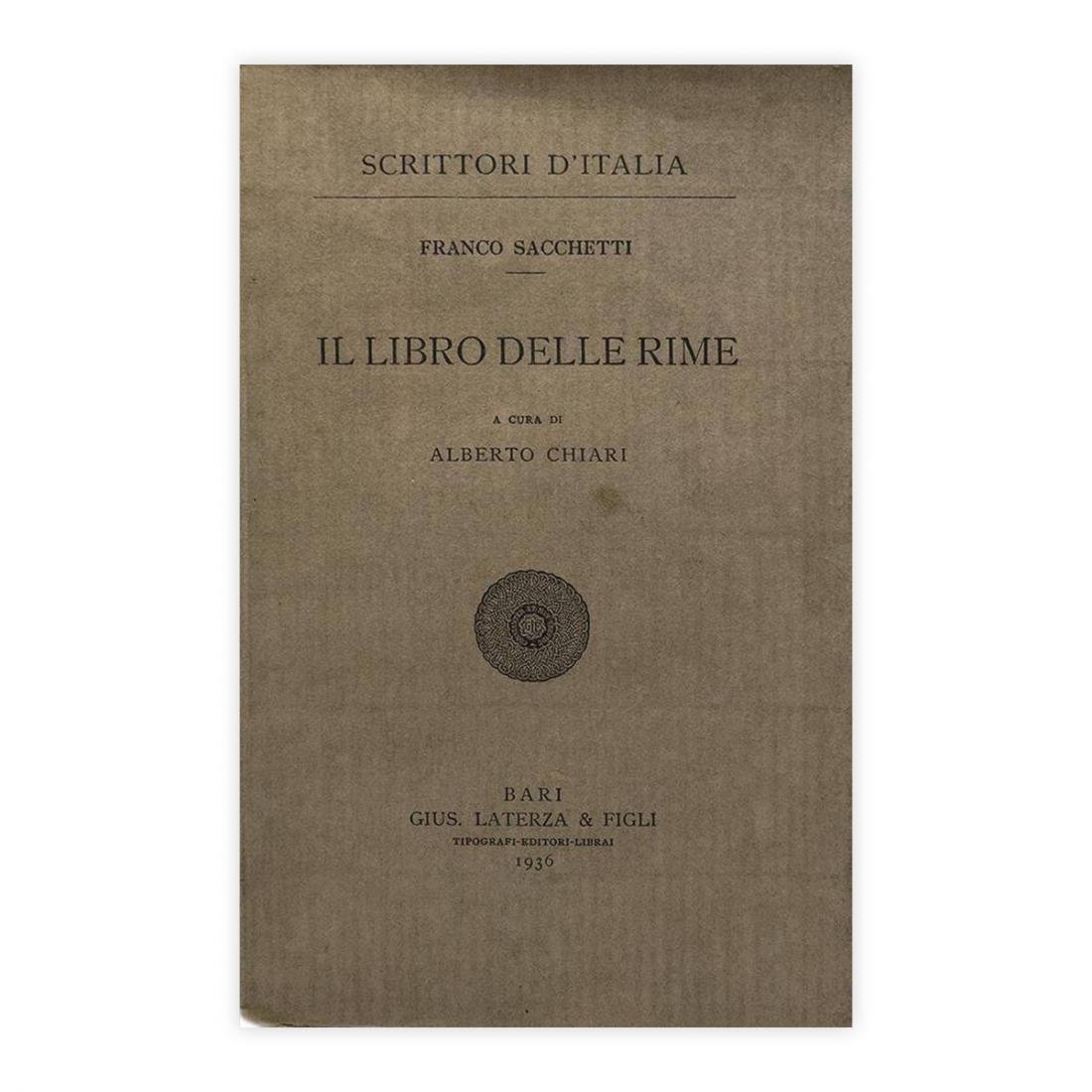 Franco Sacchetti - Il libro delle rime