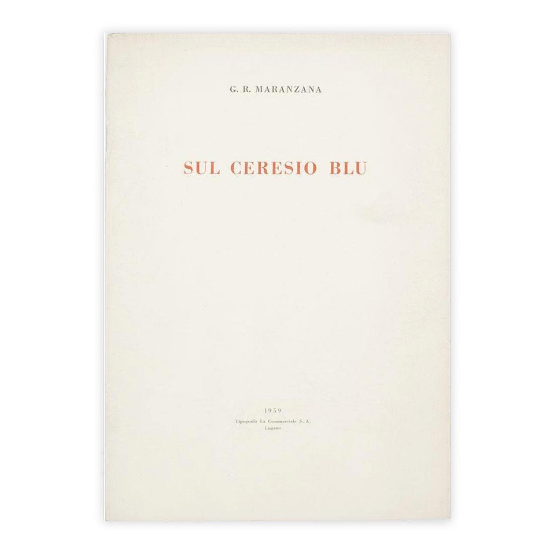 G. R. Maranzana - Sul Ceresio blu - con dedica …