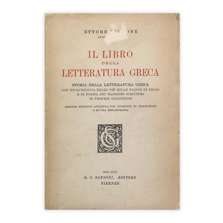 Il libro della letteratura greca - Ettore Bignone