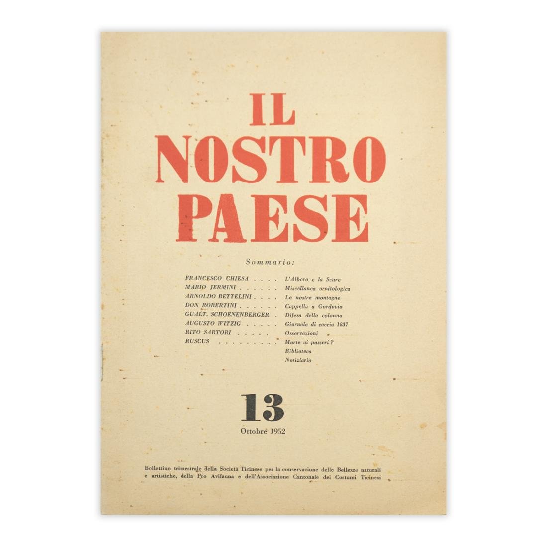 Il nostro Paese - n.13 - Ottobre 1952 | Immagine principale