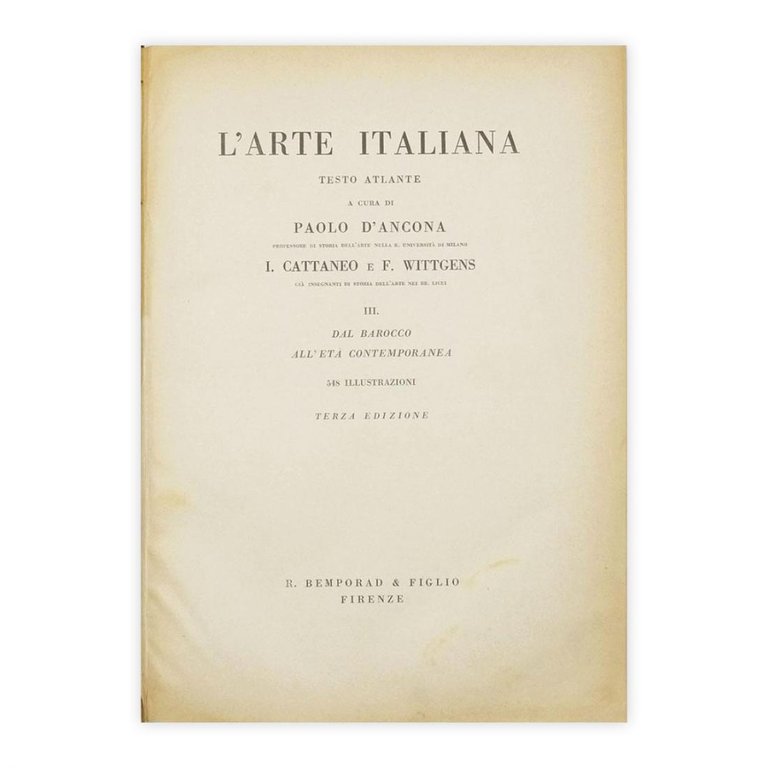 L'arte Italiana - Volume III - Dal Barocco all'età contemporanea