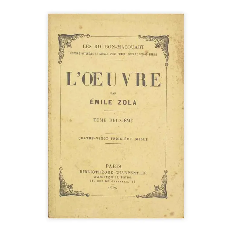 L'oeuvre par Emile Zola - tome deuxieme | Immagine Gallery 2