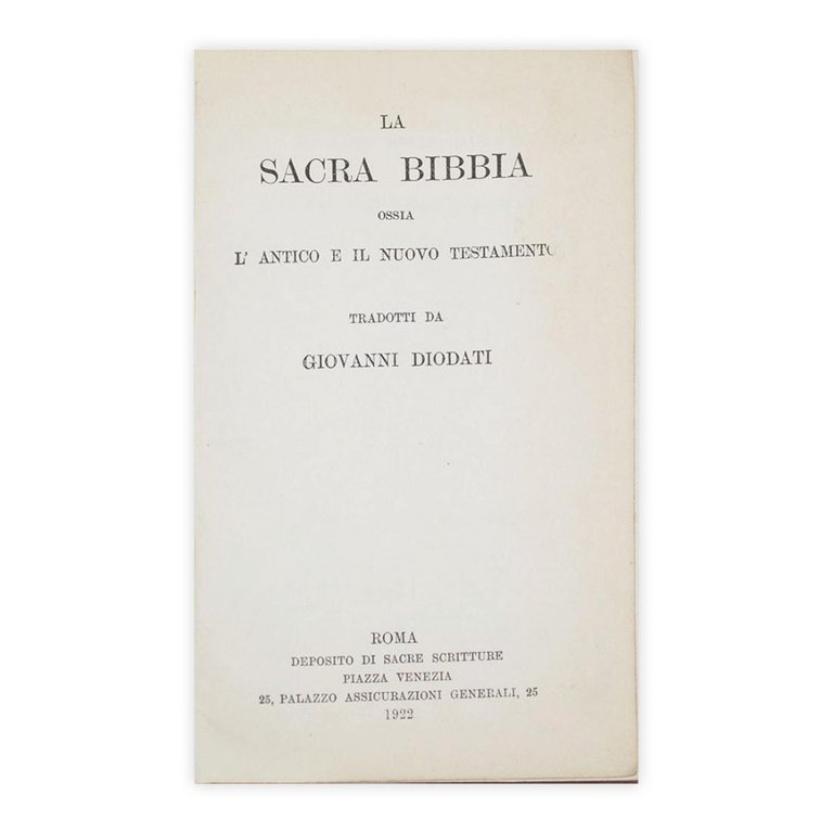 La sacra bibbia - ossia l'antico e il nuovo testamento …