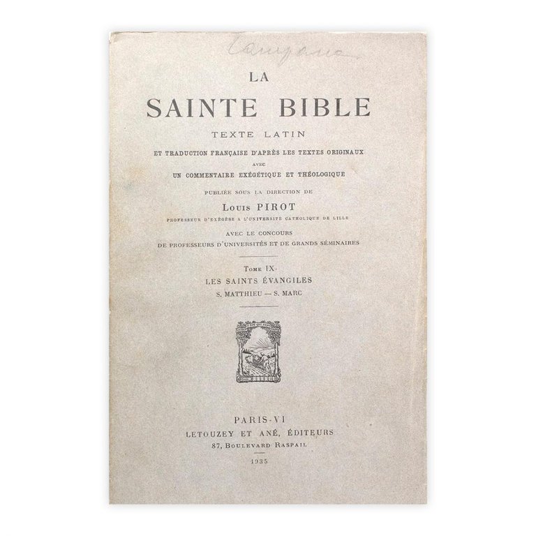 La Sainte Bible - Tome IX