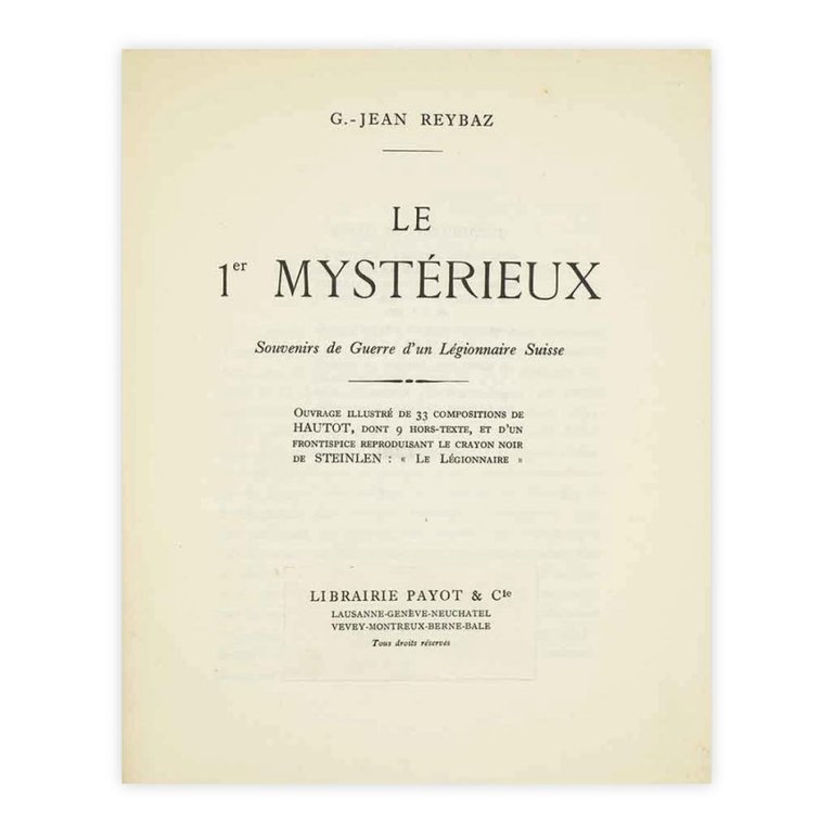Le 1er Mystérieux - G.- Jean Reybaz | Immagine Gallery 3