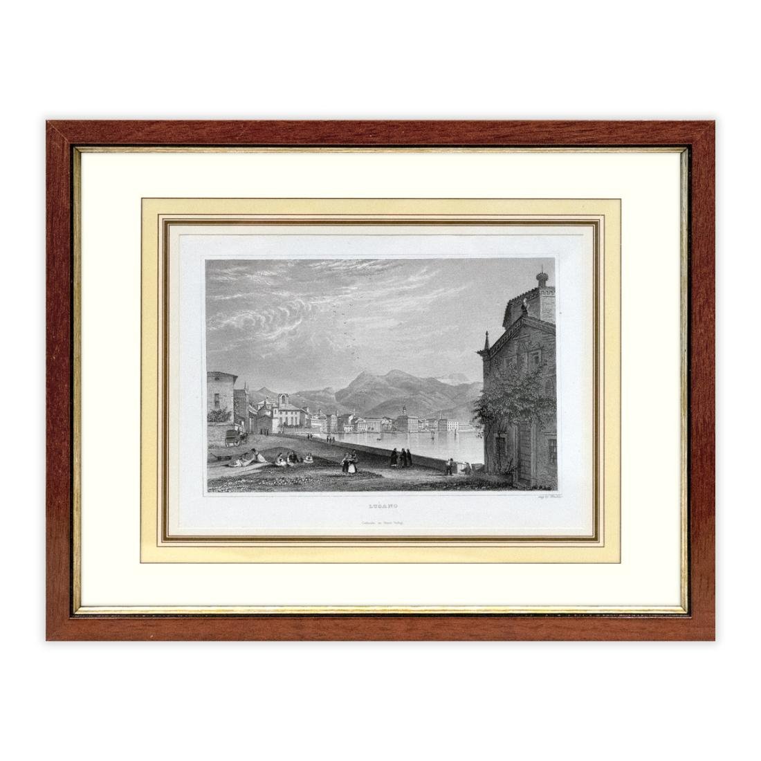 Lugano, dalla riva verso levante - 1836