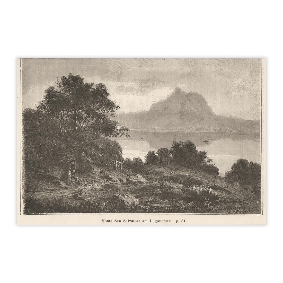 Lugano e monte San Salvatore - Anno 1888 | Immagine principale