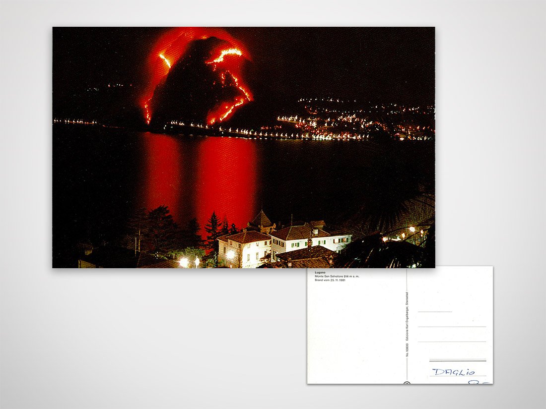 Lugano Monte San Salvatore 914 m s. m. Incendio 25. …