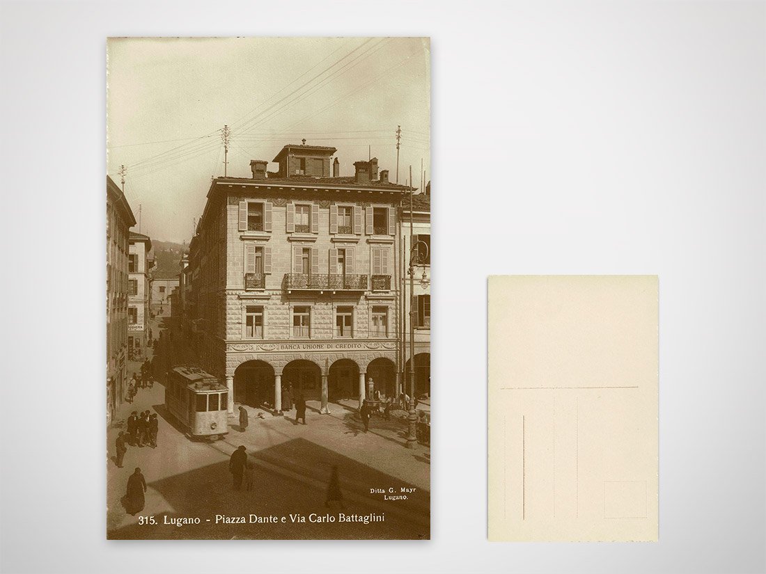 Lugano piazza Dante e via Carlo Battaglini