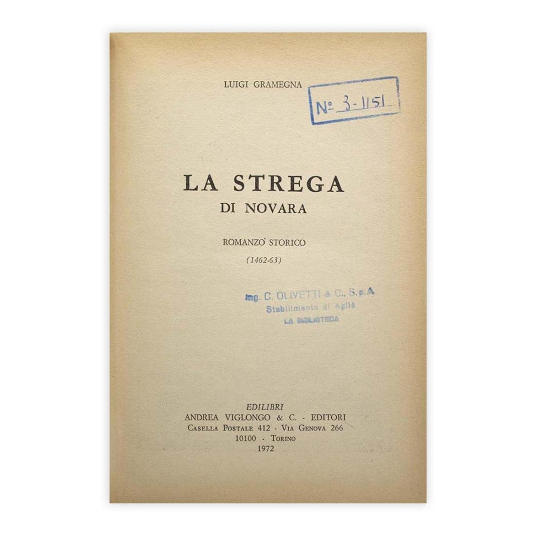 Luigi Gramegna - La strega di Novara - Autografato