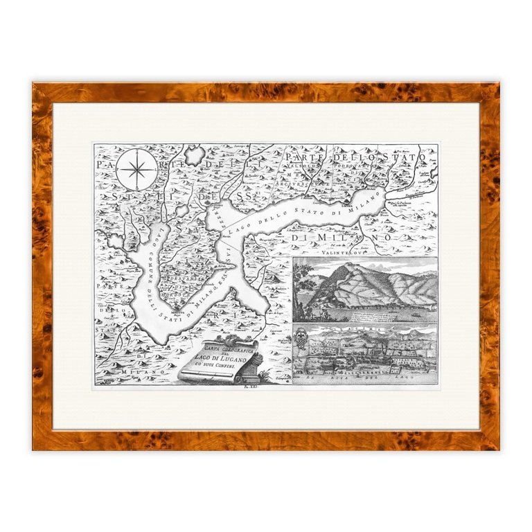 Mappa del Lago di Lugano anno 1740 - Edizione numerata …