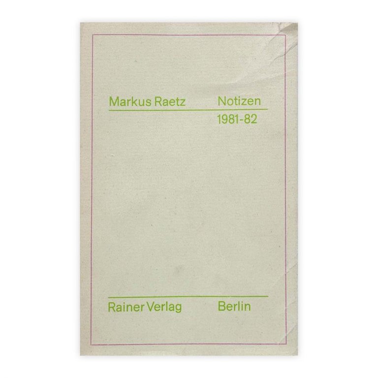 Markus Raetz - Notizen