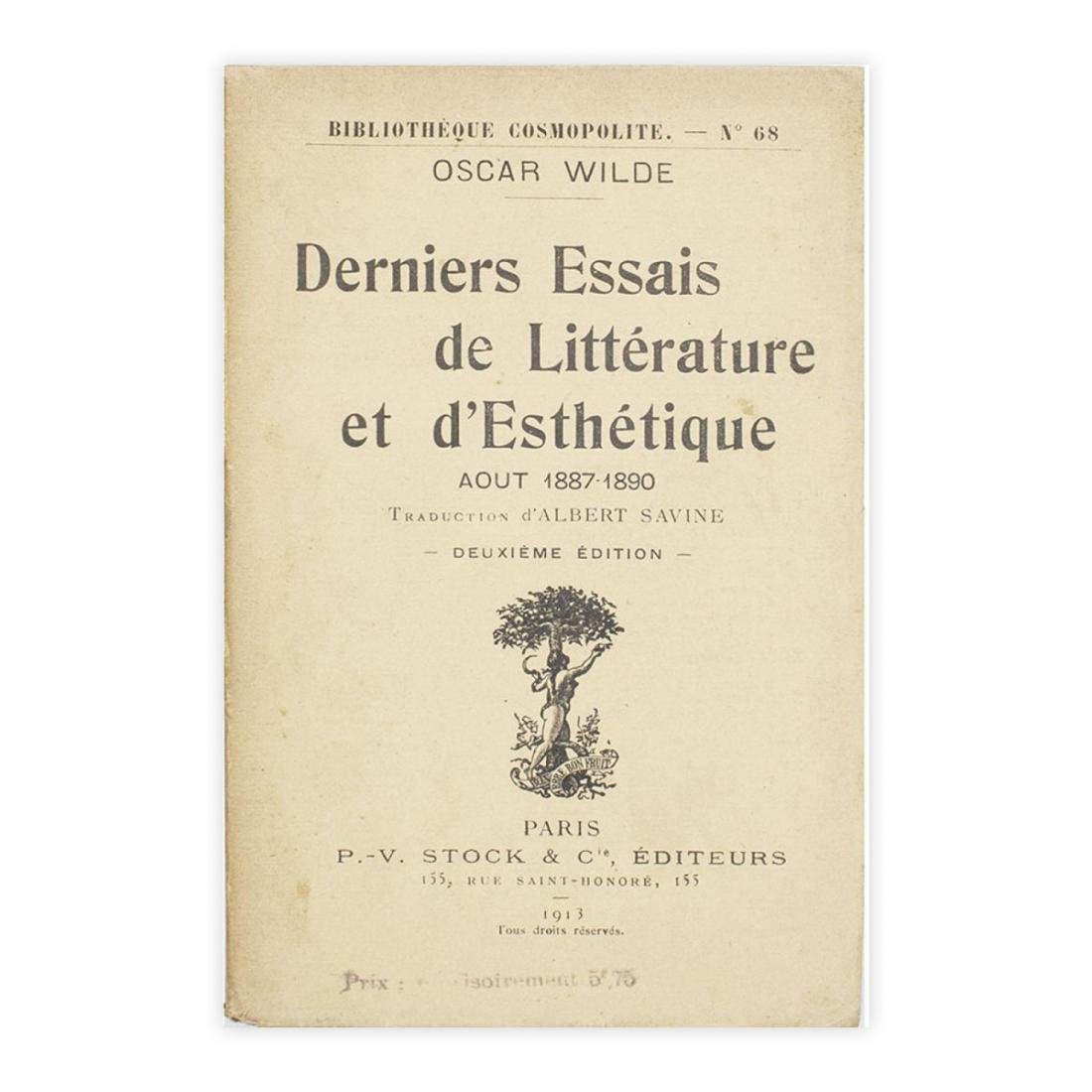 Oscar Wilde - Derniers Essais de Litterature et d'Esthetique