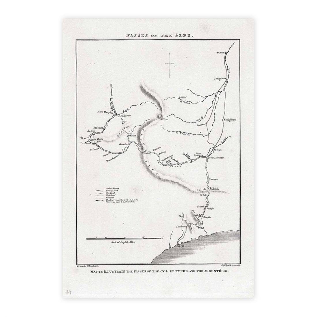 Passes of the Alps - Map to illustrate the route …