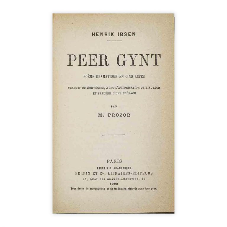 Peer Gynt - Henrik Ibsen
