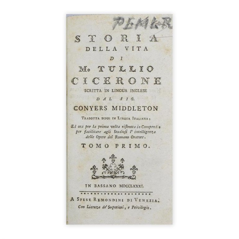 Storia della vita di M. Tullio Cicerone 1781 | Immagine Gallery 3