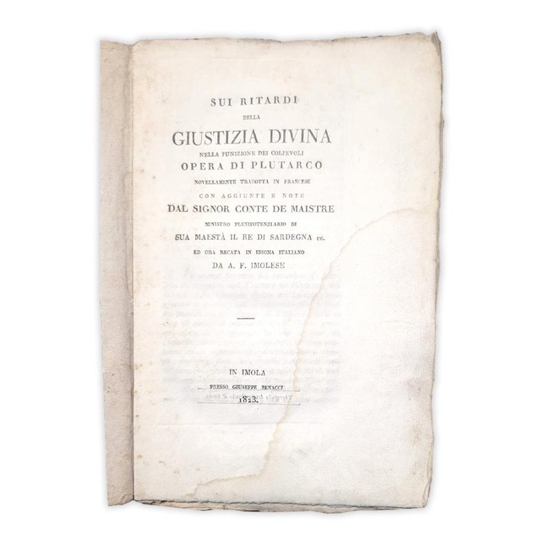 Sui ritardi della giustizia divina nella punizione dei colpevoli - …