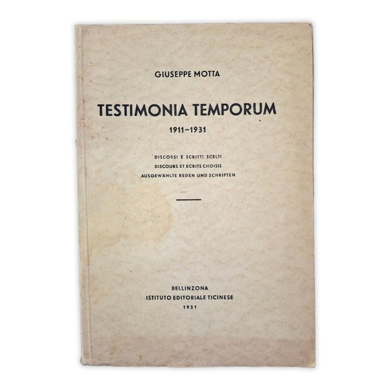 Testimonia Temporum 1911 - 1931 - Giuseppe Motta | Immagine Gallery 3
