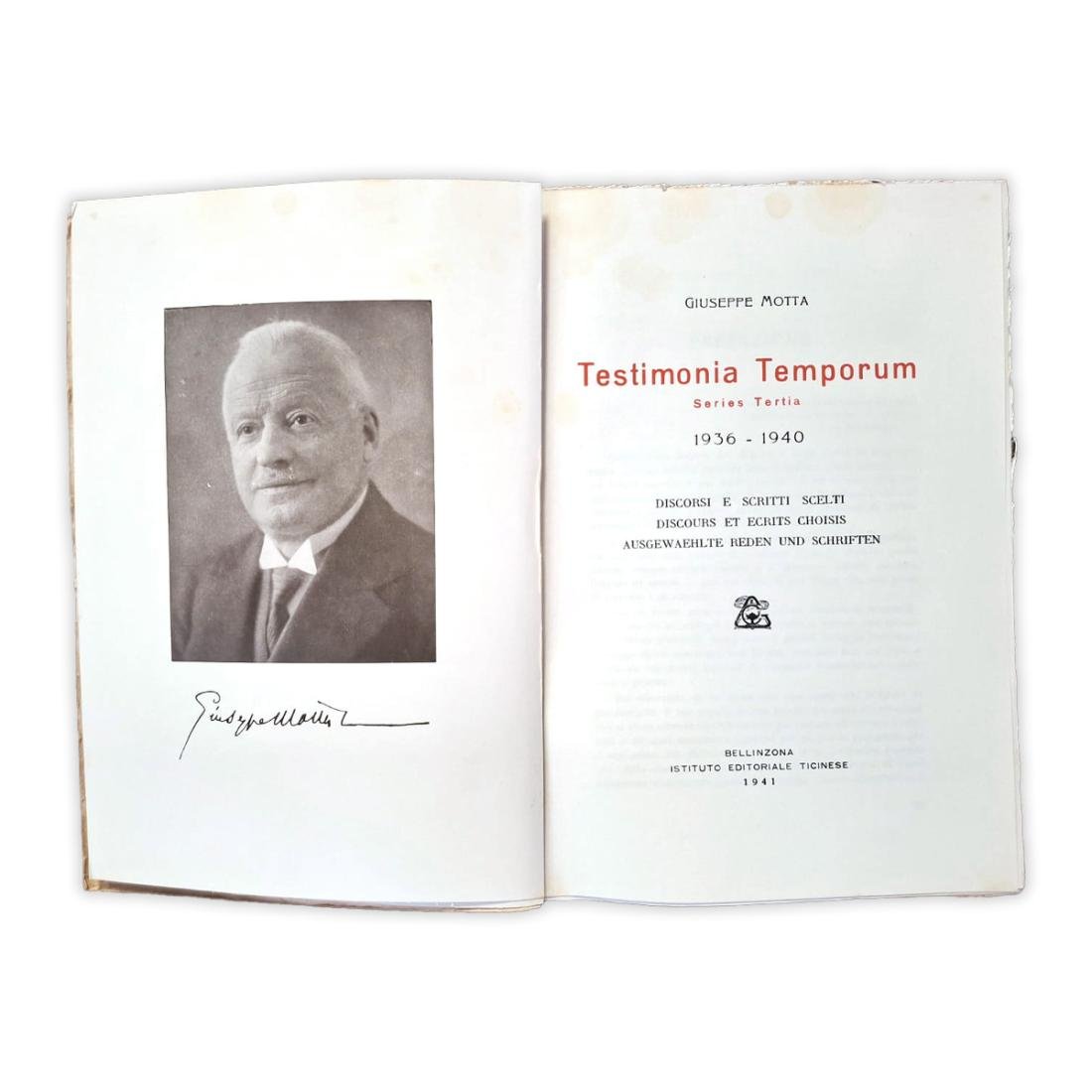 Testimonia Temporum 1936 - 1940 - Giuseppe Motta