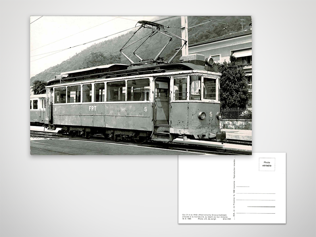 Treno in manovra nel deposito di San Antonio 1965